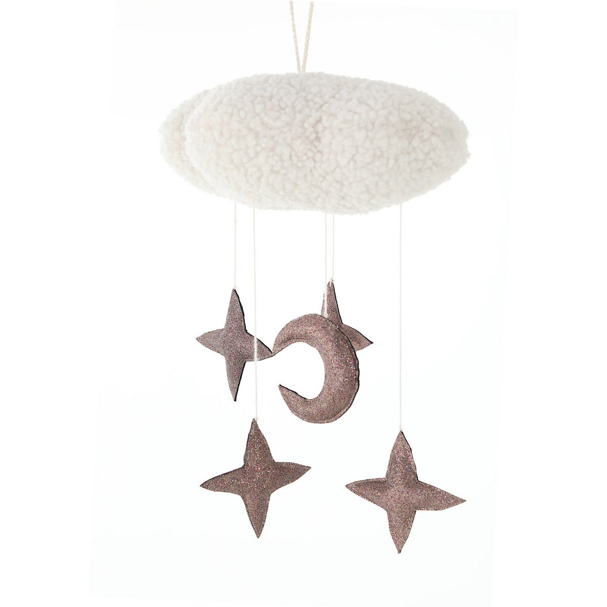 Handgemaakte mobiel – Cirrus Wolk met Sterren en Maan