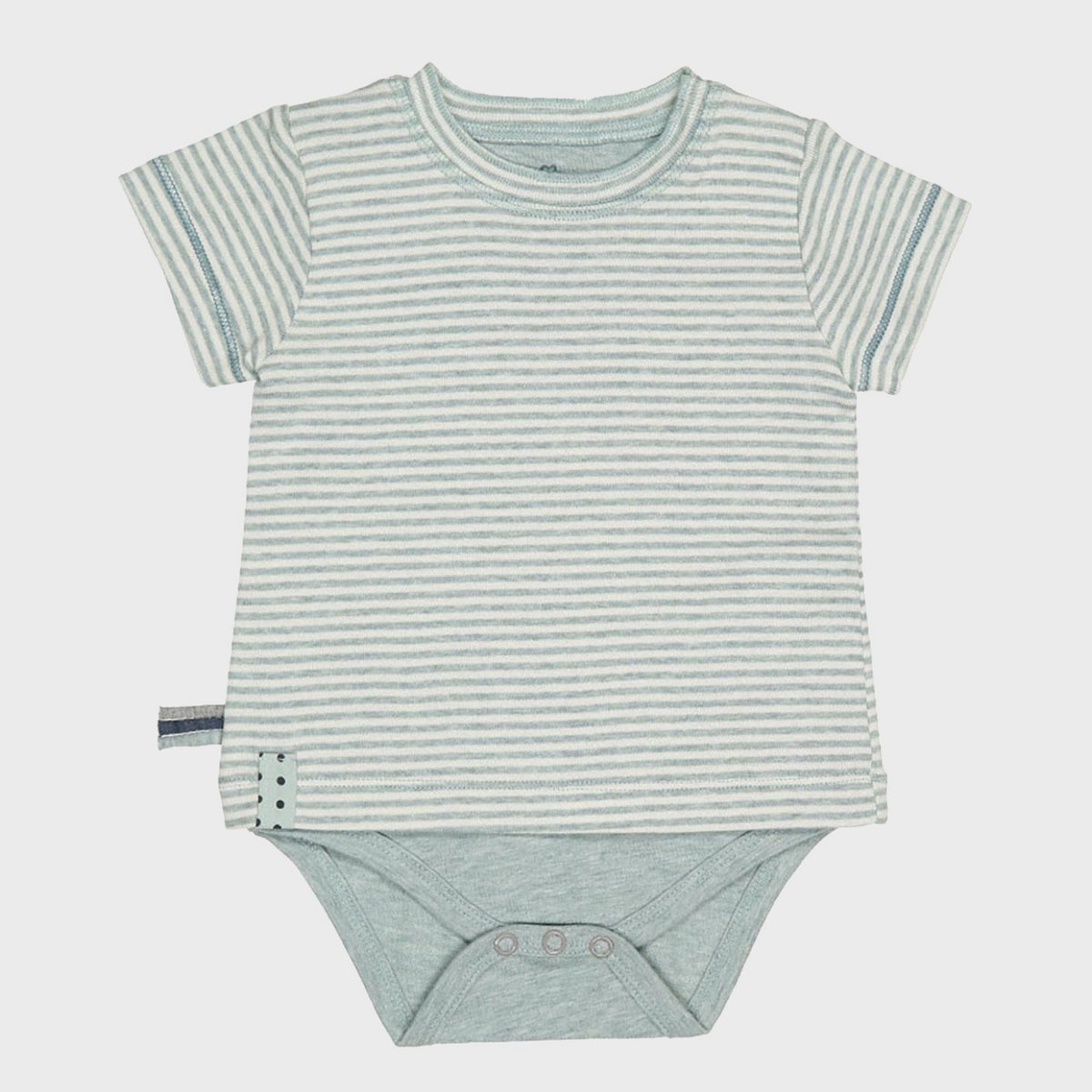 OrganicEra – Lichaamsshirt Korte Mouwen (Aqua Melange)