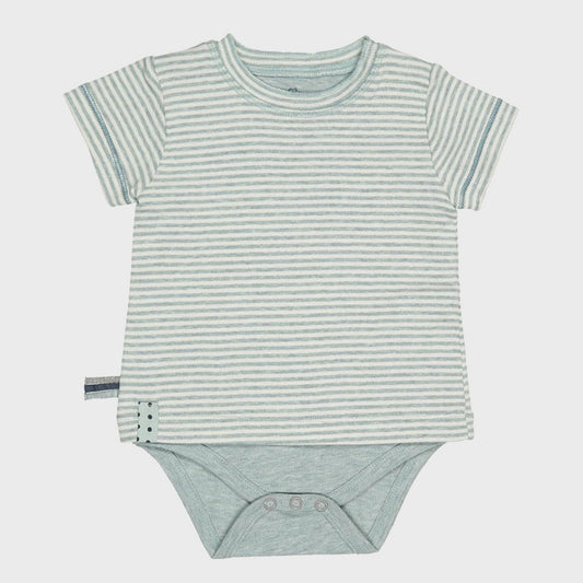 OrganicEra – Lichaamsshirt Korte Mouwen (Aqua Melange)