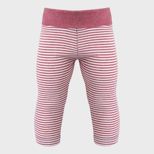 Unisex Leggings – Gestreepte Bordeaux Melange (OrganicEra)