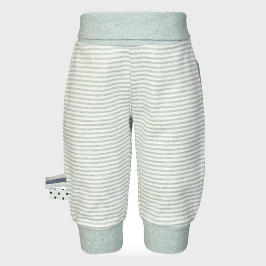 Slip-on babybroek – Aqua Melange | OrganicEra