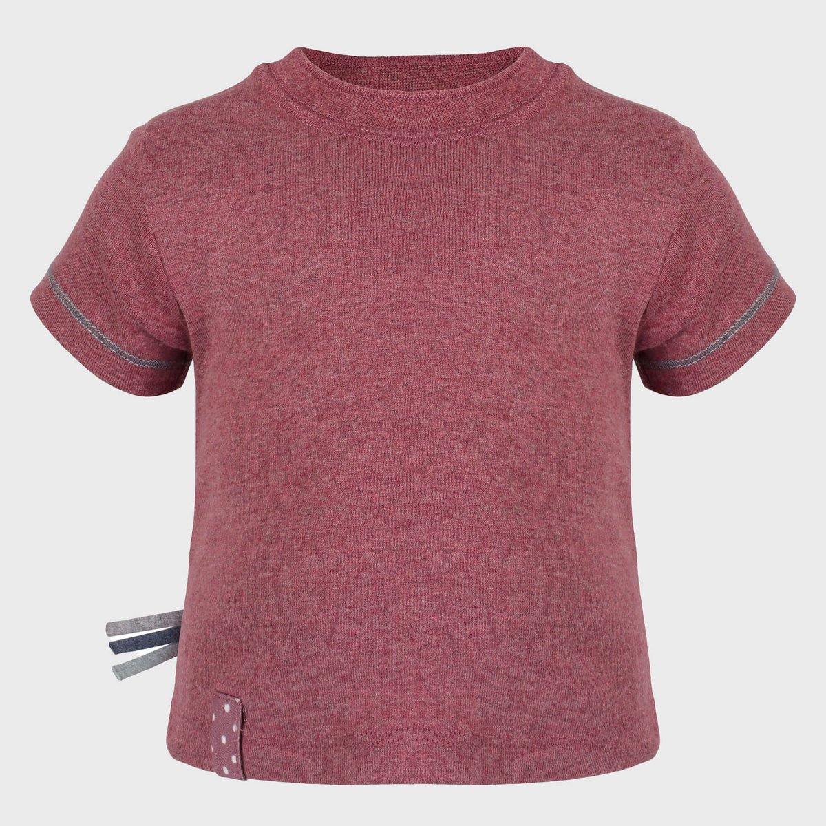 OrganicEra T-shirt – Bordeaux Melange (Ribkatoen)