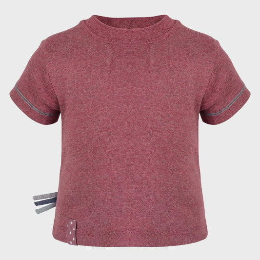 OrganicEra T-shirt – Bordeaux Melange (Ribkatoen)