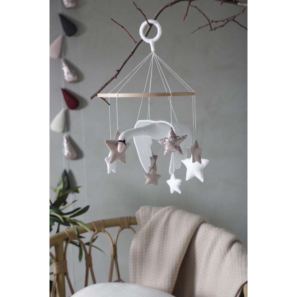 Handgemaakte mobiel – Zwaan